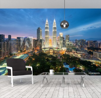 Picture of Kuala Lumpur skyline and skyscraper in Kuala Lumpur Malaysia